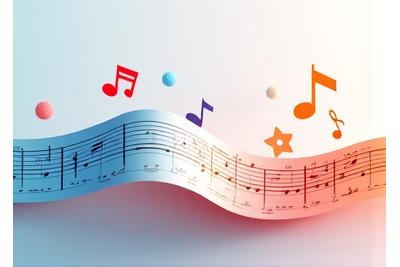 A musical score with various instrumental icons representing personalized learning.